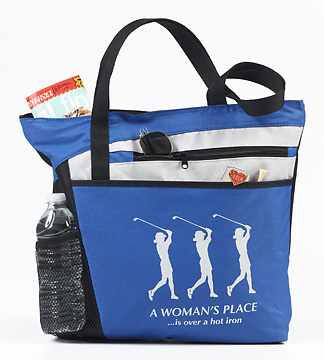 A WOMAN PLACE ZIPPERED TOTE